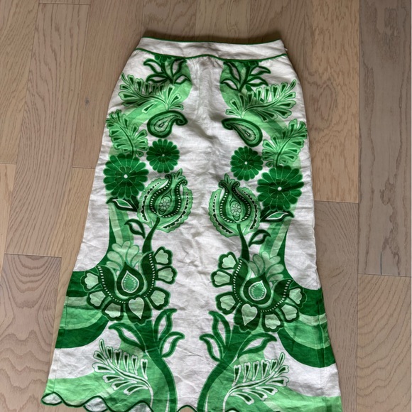 FARM Rio Green Color Festival Euroflax™ Midi Skirt - Picture 4 of 7
